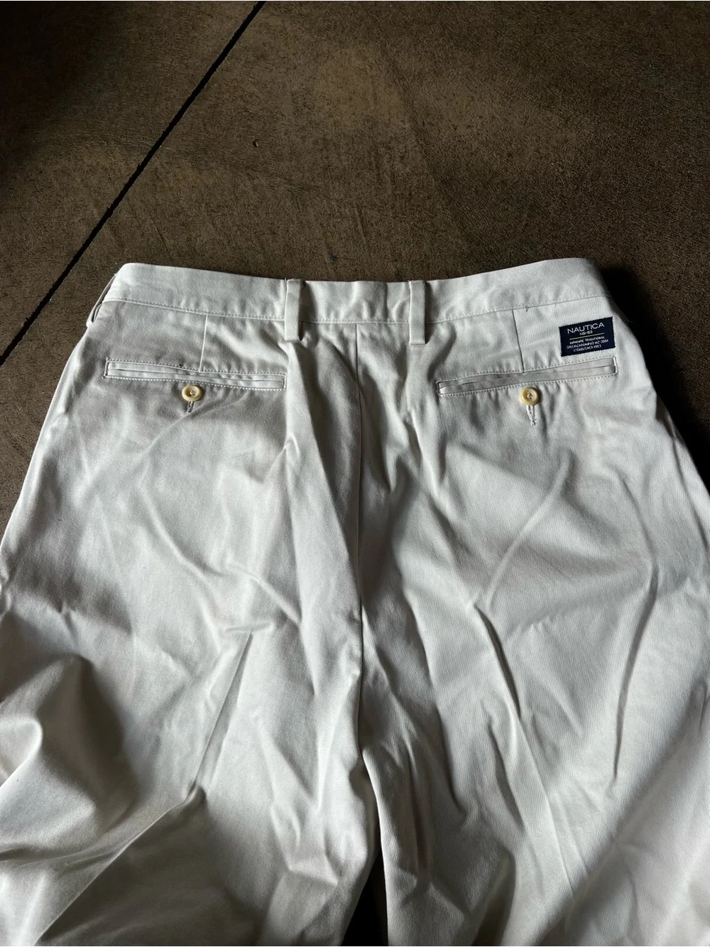 Nautica Men's White Chino Pants